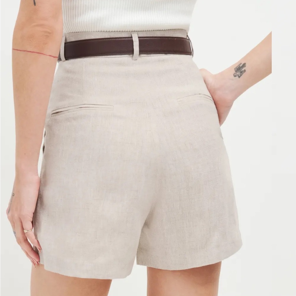 NWT Reformation Mason linen shorts - oatmeal - Picture 3 of 5